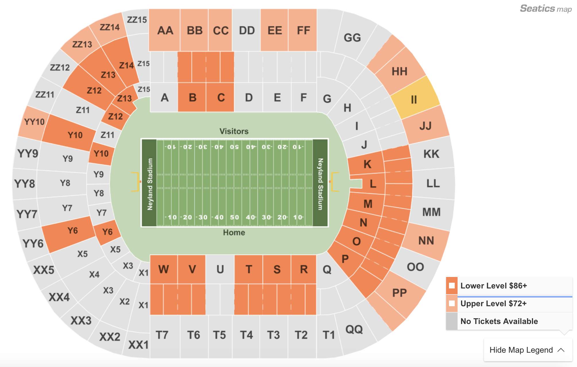 Neyland Stadium Seating Chart Matttroy